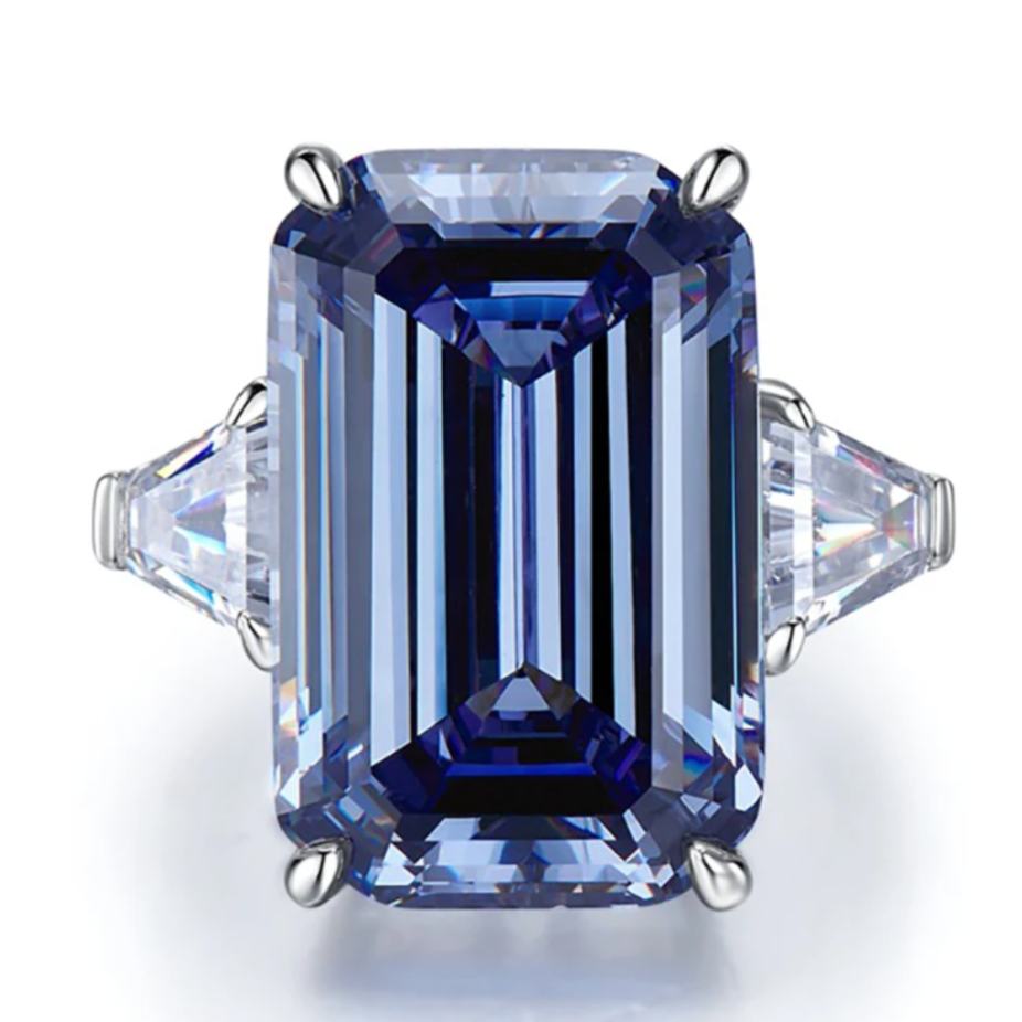 Jennifer Lopez Harry Winston Blue Engagement Ring from Marc Anthony