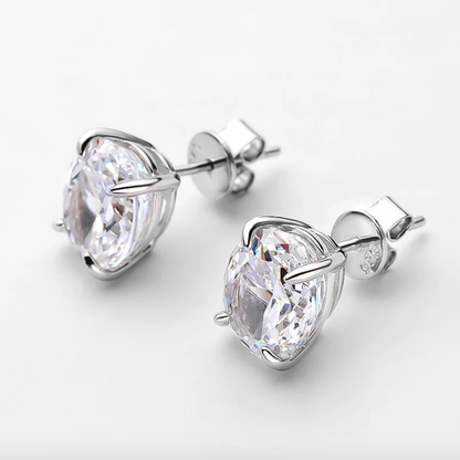 oval cut 2.5 carat bridal wedding day earrings for brides by margalit rings close up