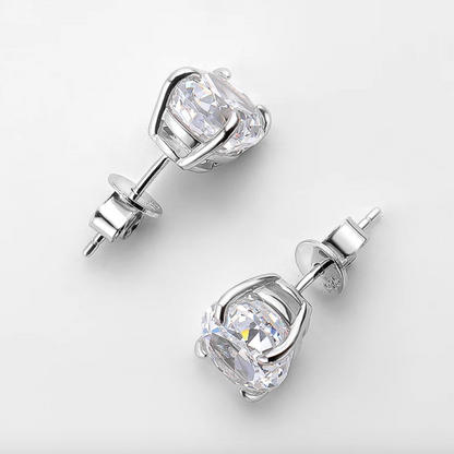 oval cut 2.5 carat bridal wedding day earrings for brides by margalit rings side view