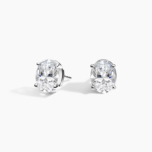 oval cut 2.5 carat bridal wedding day earrings for brides by margalit rings