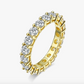 Classic Diamond Eternity Ring, 925 Sterling Silver Band by Margalit Rings, wedding jewelry, bridal jewelry, yellow gold