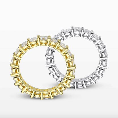 Classic Diamond Eternity Ring, 925 Sterling Silver Band by Margalit Rings, wedding jewelry, bridal jewelry tiffany
