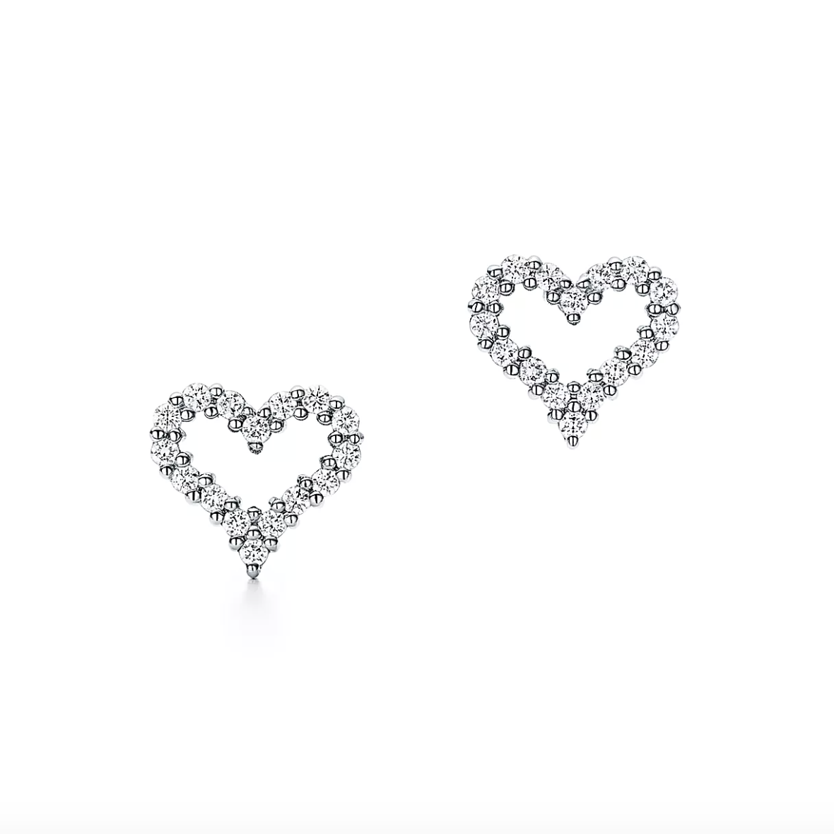 heart silhouette earrings sterling silver