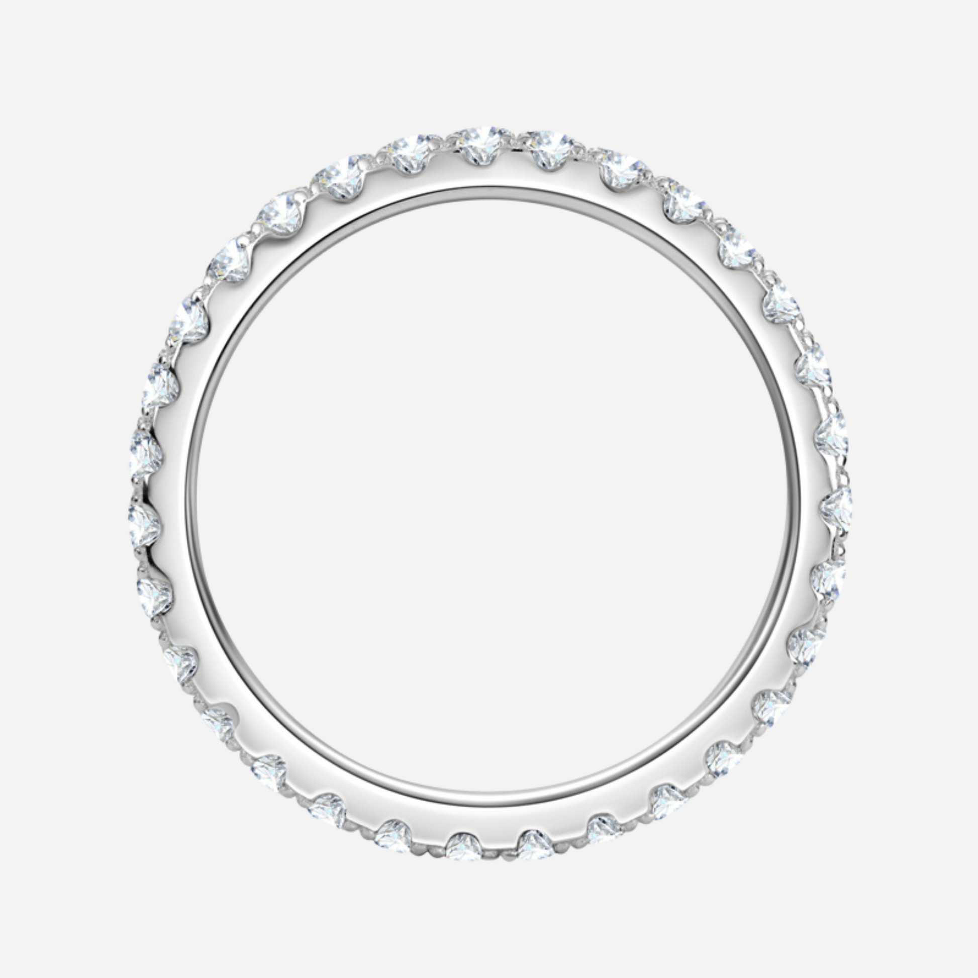 skinny Skinny Eternity Band, Half or Full Band, 925 Silver Band | Affordable Wedding Rings For Women Online under $500 by Margalit