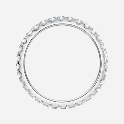 skinny Skinny Eternity Band, Half or Full Band, 925 Silver Band | Affordable Wedding Rings For Women Online under $500 by Margalit