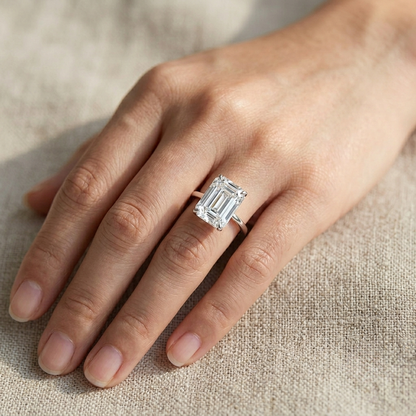 Sofia Richie Engagement Ring, Emerald Cut, 6 Carats