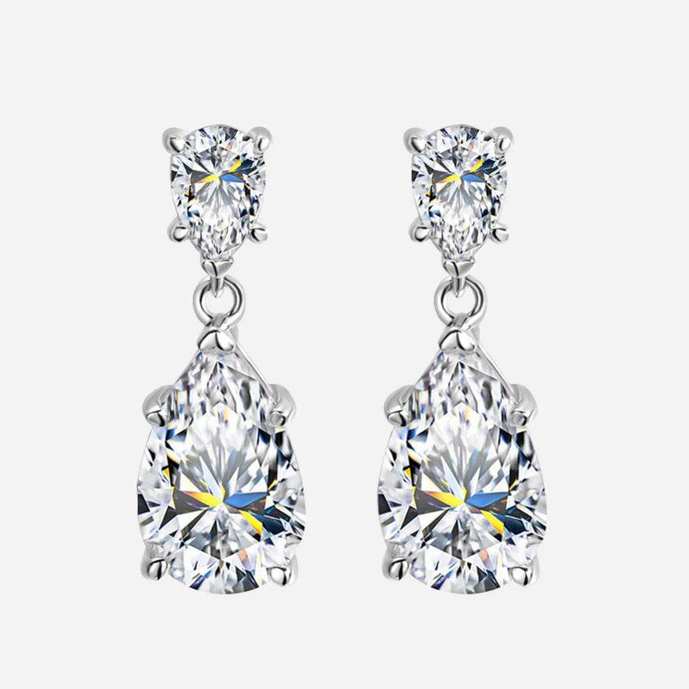 Sofia Richie Waterdrop Pear Dangle Drop, Wedding Earrings - MargalitRings