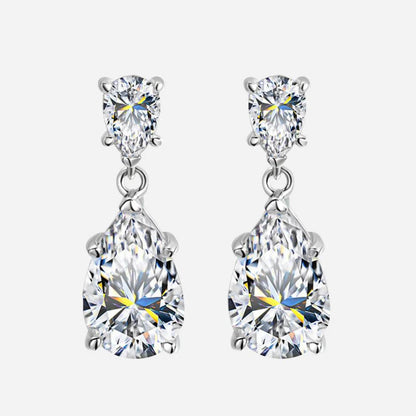Sofia Richie Waterdrop Pear Dangle Drop, Wedding Earrings - MargalitRings