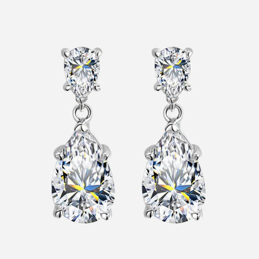 Sofia Richie Waterdrop Pear Dangle Drop, Wedding Earrings - MargalitRings