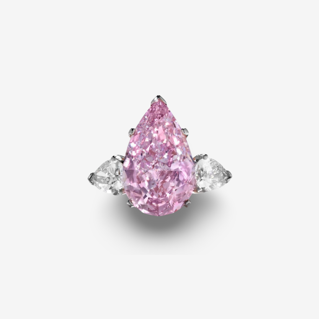 8 Carat, Anna Kournikova, Fancy Pink, Pear Shape Cocktail Ring