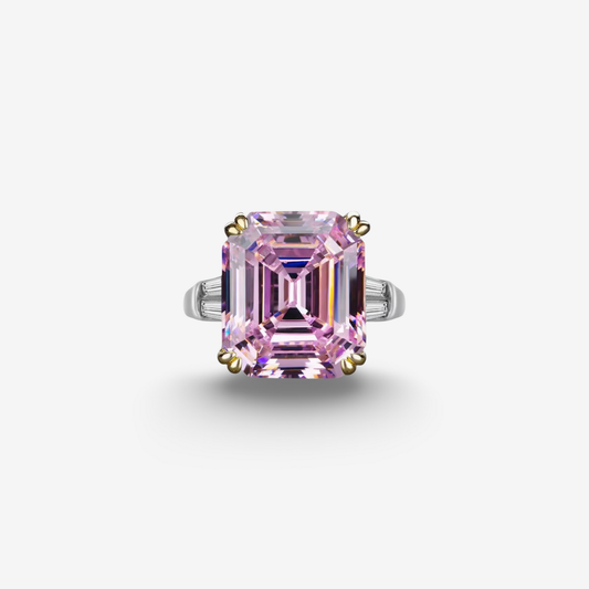 9.52 Carat, Fancy Pink, Asscher Cut Cocktail Ring