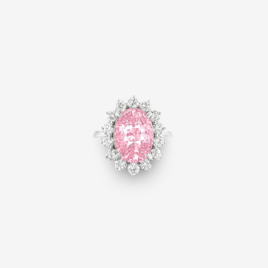 Lady Gaga's Engagement Ring, Pink Oval Sapphire, 6 Carats