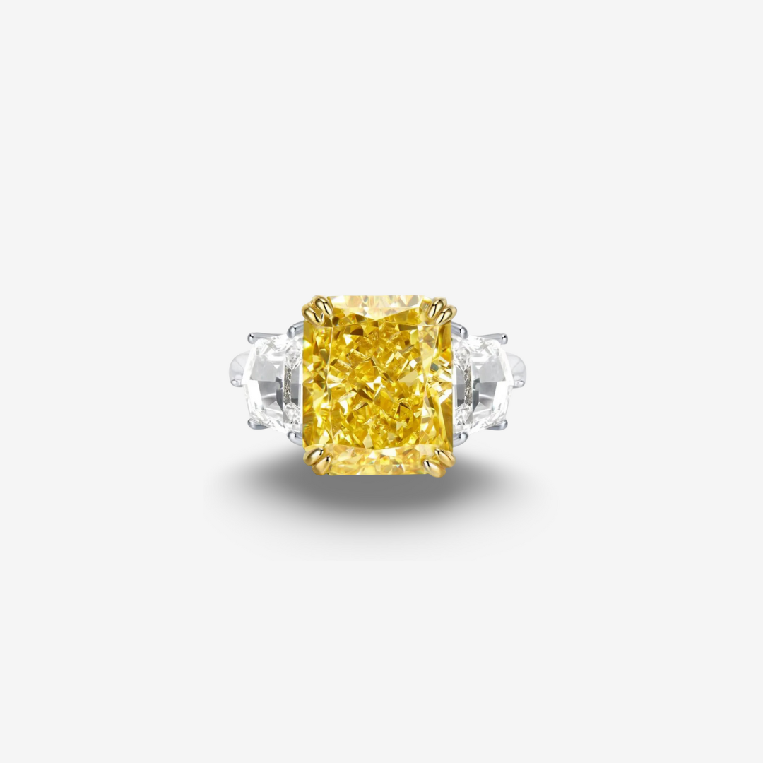 6 Carat, Fancy Yellow, Radiant Cut, Cocktail Ring