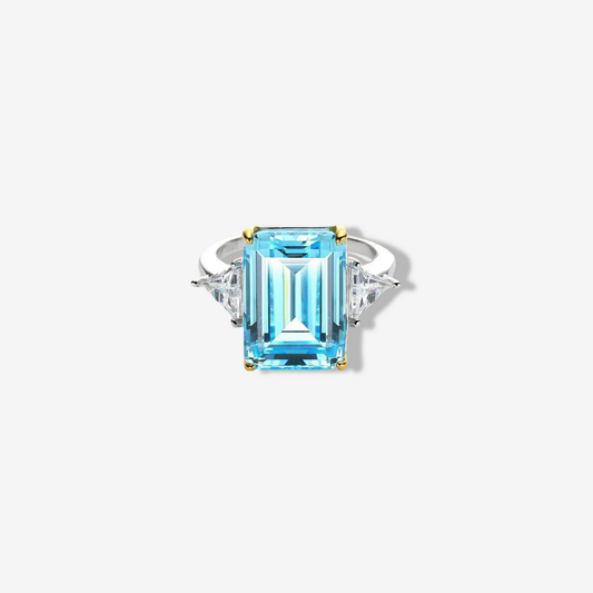Princess Diana's Aquamarine Ring, 8.48 Carat, Emerald Cut