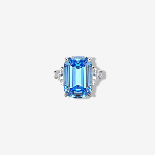 Princess Diana's Aquamarine ring, Emerald Cut, 16 Carat, Cocktail Ring