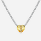 Fancy Yellow Heart Shape Pendant Necklace, 14 Carat Margalit Rings | Diamond Simulant Engagement Rings & Cocktail Rings