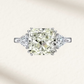 3 Carat, Light Yellow Princess Cut, Cocktail Ring