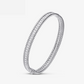 Diamond 1 Row Perlee Bangle van cleef white gold sterling silver