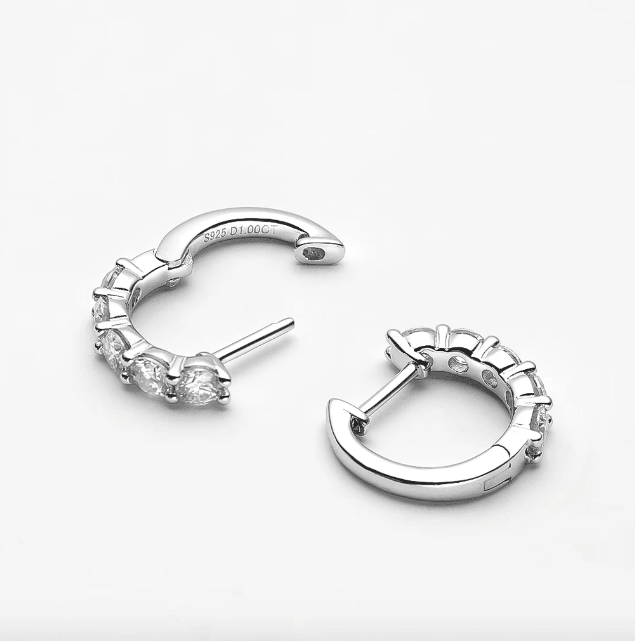 1 Carat, Bridal, Wedding Day Hoops, Gold - MargalitRings