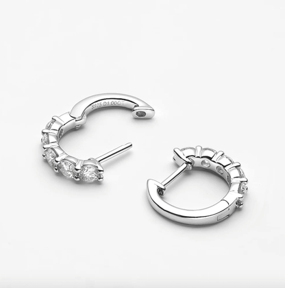 1 Carat, Bridal, Wedding Day Hoops, Gold - MargalitRings