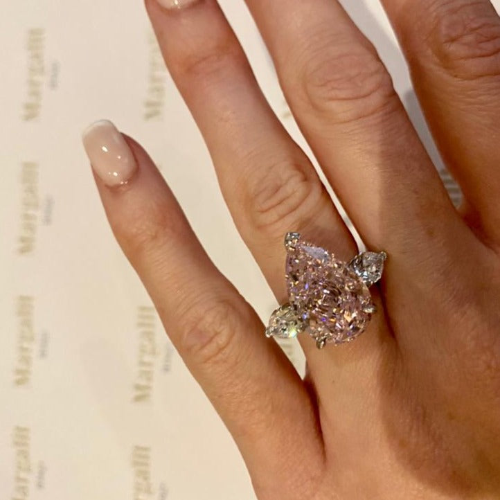 Genuine white sapphire engagement ring, nature inspired rose gold proposal  ring / Swanlake | Eden Garden Jewelry™