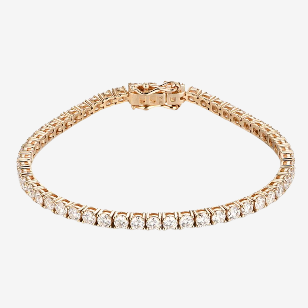 Yellow Gold Diamond Tennis Bracelet