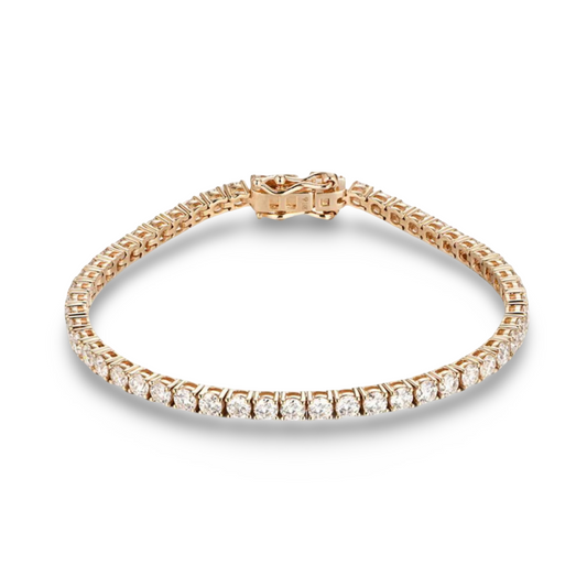 Yellow Gold Diamond Tennis Bracelet