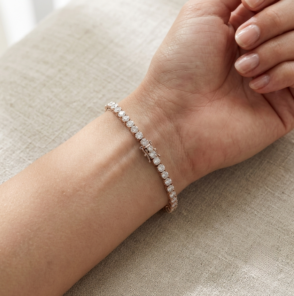 Yellow Gold Diamond Tennis Bracelet
