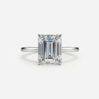 Amal Clooney, Emerald Cut Engagement Ring - MargalitRings