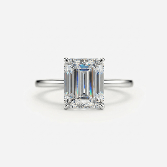 Amal Clooney, Emerald Cut Engagement Ring - MargalitRings