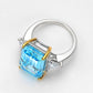 Princess Diana's Aquamarine Ring, 8.48 Carat, Emerald Cut