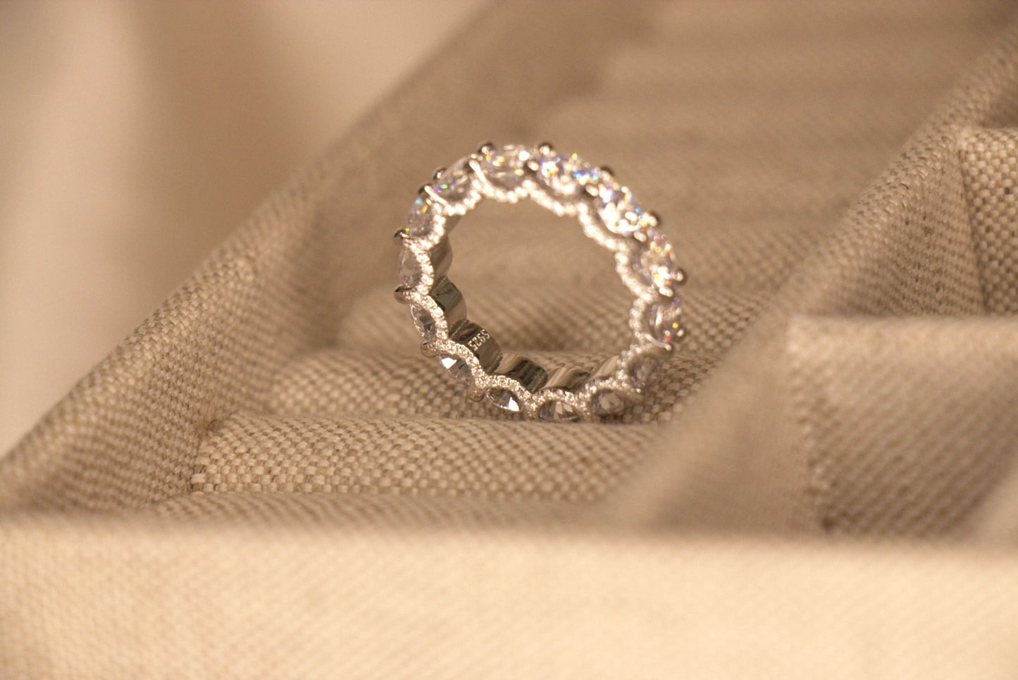 Classic Full Stack Eternity Ring - MargalitRings