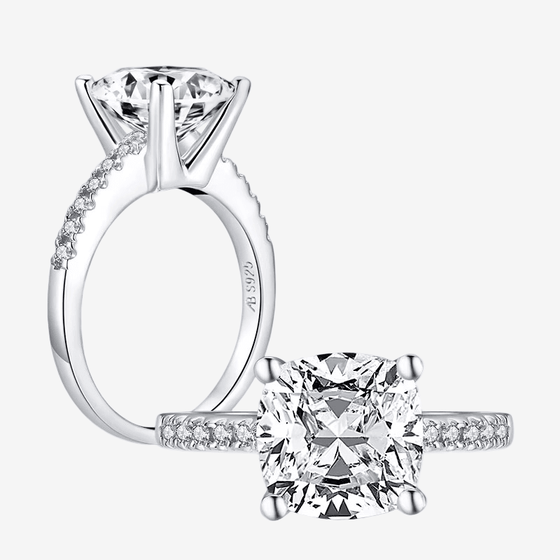 Cushion Cut Engagement Ring, 3.25 Carats - MargalitRings