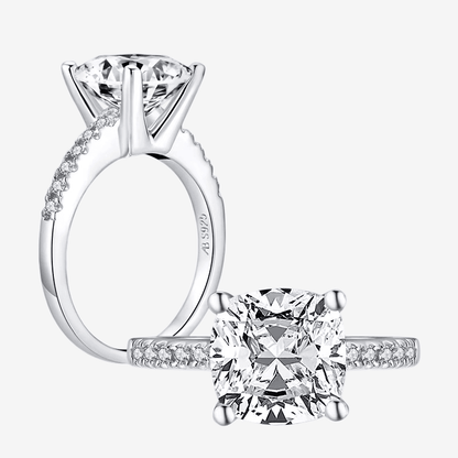 Cushion Cut Engagement Ring, 3.25 Carats - MargalitRings