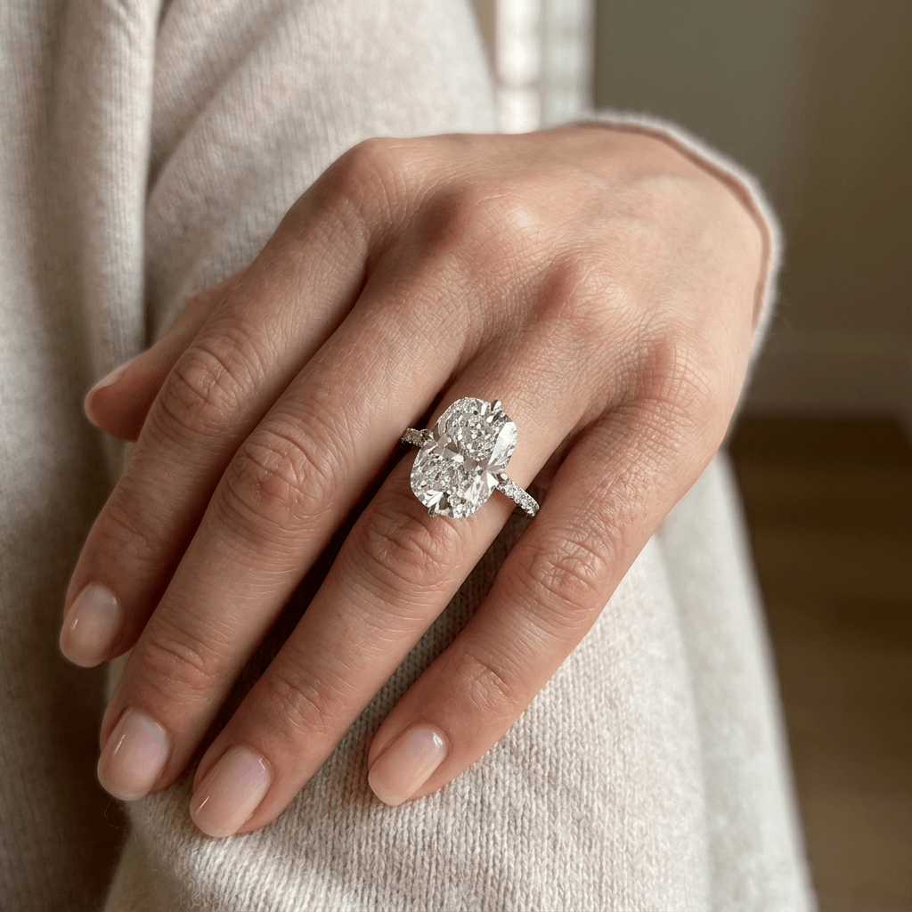 Cushion Cut Engagement Ring, 6 Carats, Halo, Silver - MargalitRings