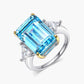 Princess Diana's Aquamarine Ring, 8.48 Carat, Emerald Cut