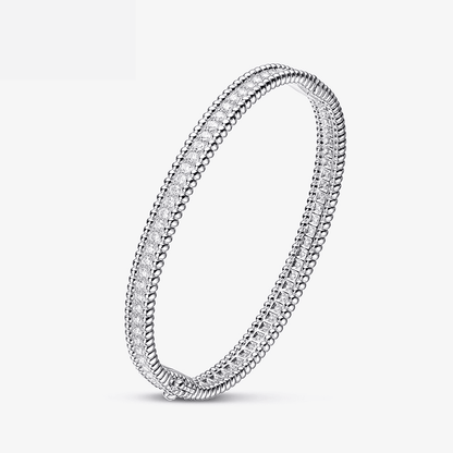 Diamond 1 Row Bangle, Rose Gold - MargalitRings
