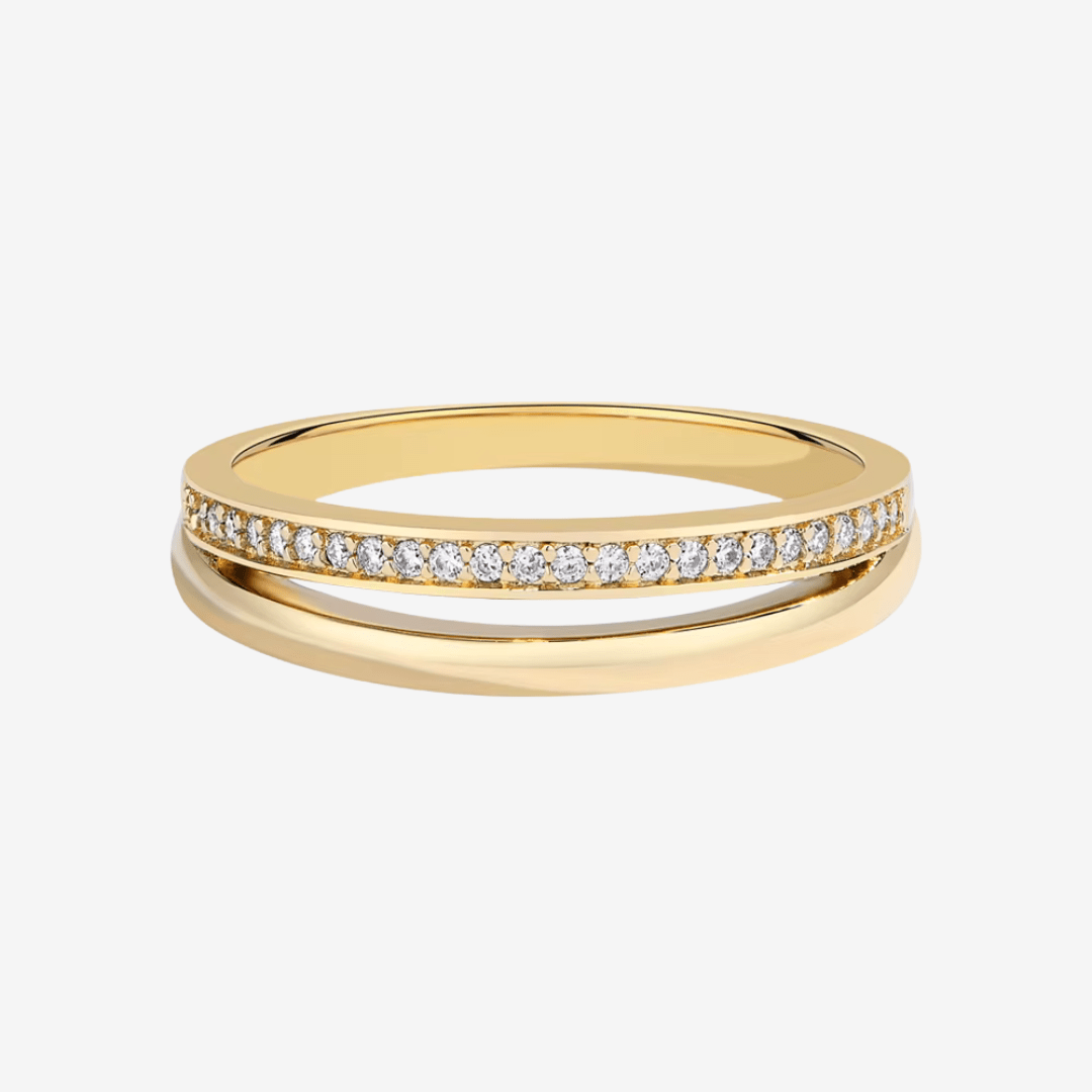 Double Band Eternity Ring, Silver - MargalitRings