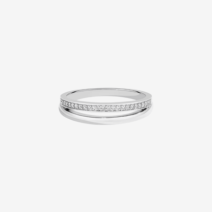 Double Band Eternity Ring, Silver - MargalitRings