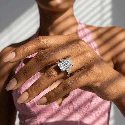 Emerald Cut, Engagement Ring, 5 Carats - MargalitRings