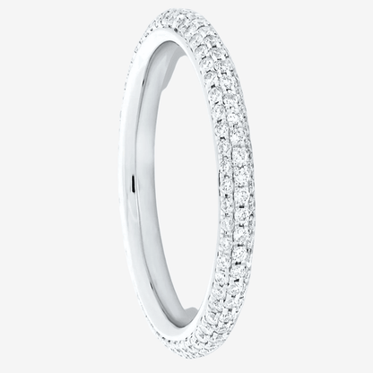 Frida Aasen Eternity Ring, 3 Row Micro Pave - MargalitRings