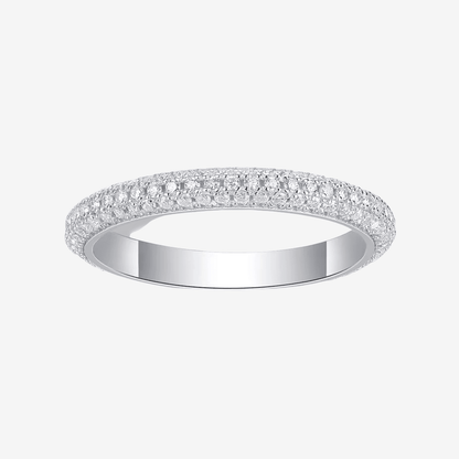 Frida Aasen Eternity Ring, 3 Row Micro Pave - MargalitRings