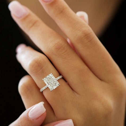 Radiant Cut Engagement Ring, 5 Carats