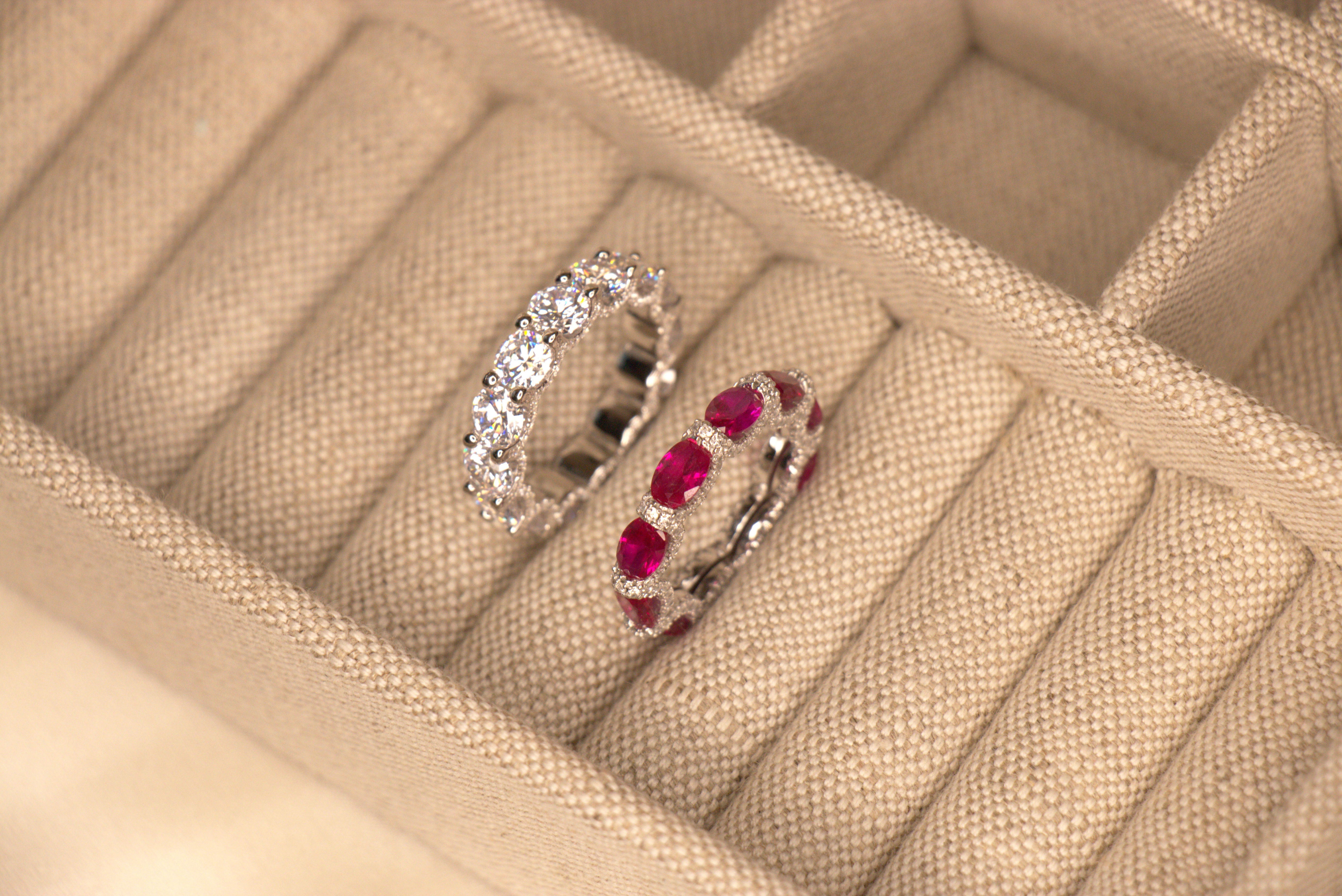 Affordable 2 Carat Pear cut Ruby and Diamond Antique Wedding Ring Set —  kisnagems.co.uk