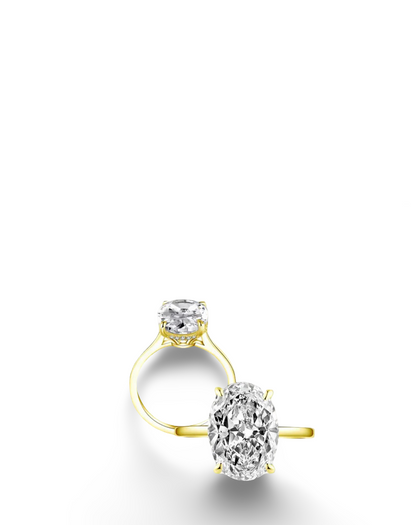 Oval Cut, Engagement Ring, 6 Carats, Sterling Silver