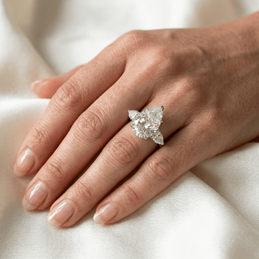 Jessica Simpson, Pear Shape Engagement Ring, 5.75 Carats - MargalitRings