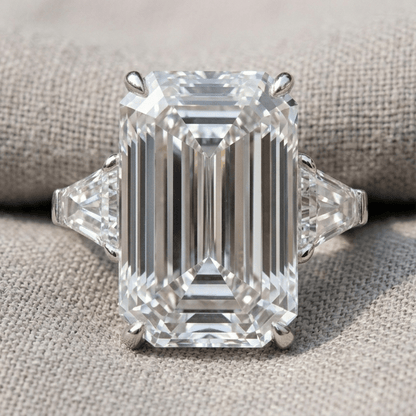 Kim Kardashian, Emerald Cut Engagement Ring, 10 Carats - MargalitRings