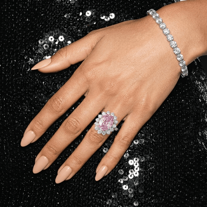 Lady Gaga's Engagement Ring, Pink Oval Sapphire, 6 Carats - MargalitRings