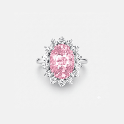 Lady Gaga's Engagement Ring, Pink Oval Sapphire, 6 Carats - MargalitRings