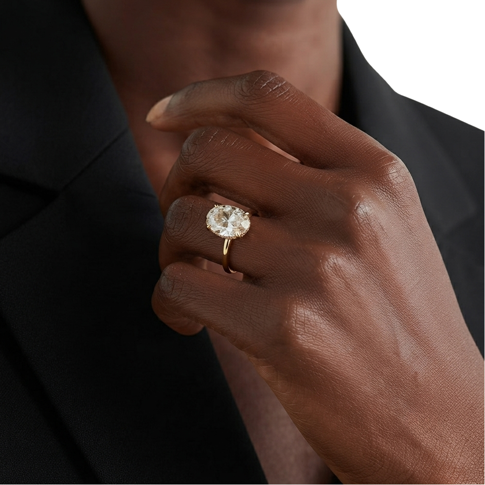 lifestlye shot of our hailey bieber ring 